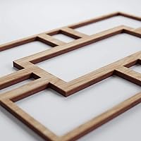 Vista 4 de 7 1/2"W X 11 3/8"H Pequeños Hastings Decorativos Paneles De Pared De Madera De Calado, Roble Rojo