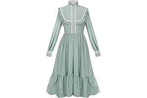 Pioneer Dress for Girls 6-12YRS, Elegant Victorian Costume for Kids