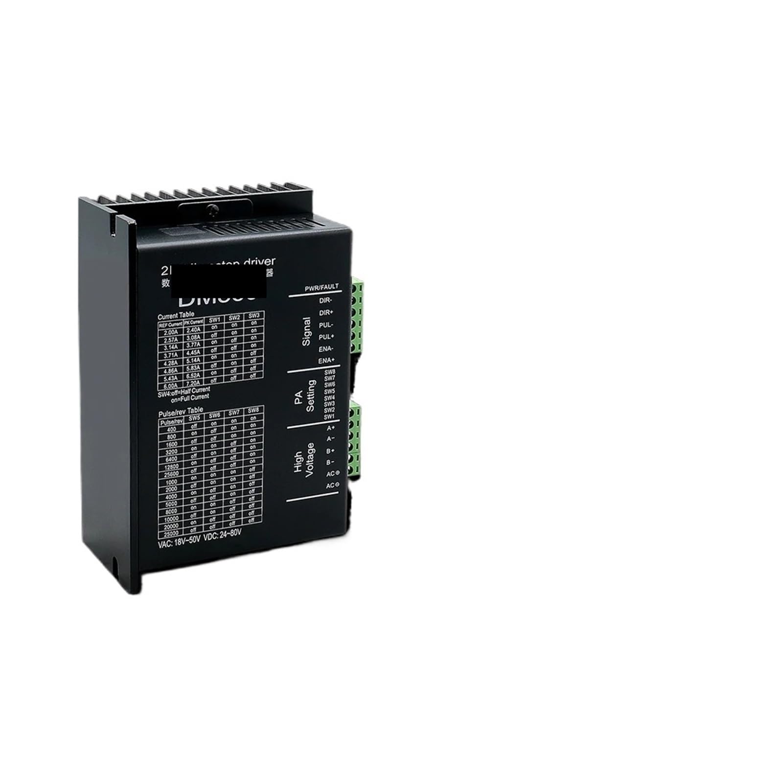 GJZIFGFWQ Stepper Motor Driver DM860H DM860 Drive 0-200khz AC18-80V or DC 24-110V 2A-7.2A 2H