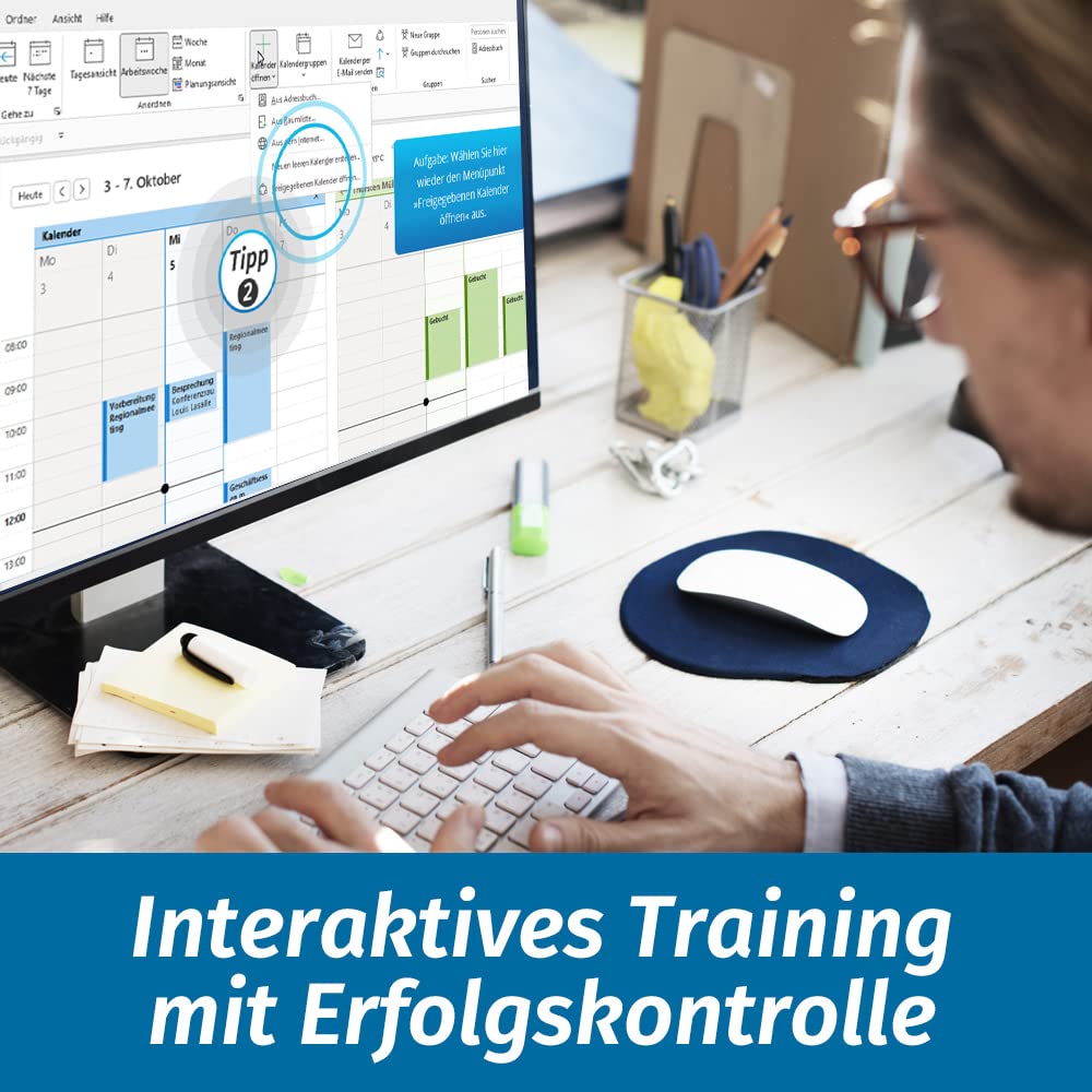 Outlook 2021 & 365 Training - In 8 Stunden Outlook sicher anwenden | Lernen Sie Schritt für Schritt die Grundlagen von Outlook 2021 bzw. Outlook 365| Online-Kurs + DVD von Lessino [1 Nutzer-Lizenz]
