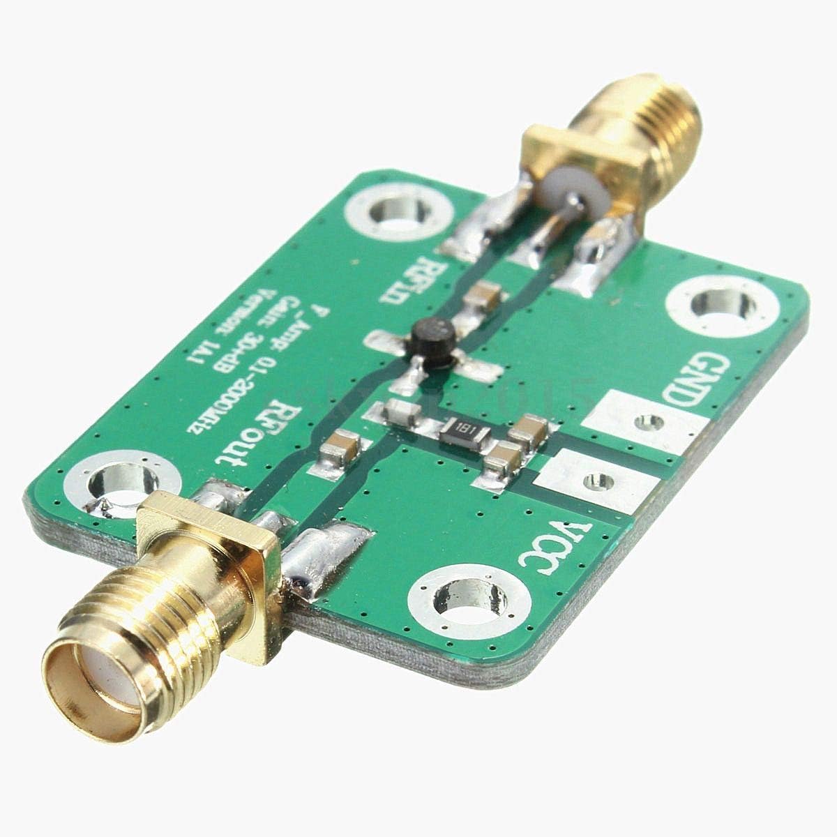 Amplificateur RF Large Bande Hailege 0.1-2000MHz 30dB Gain Élevé Faible Bruit LNA Module AMP DC 6-12V