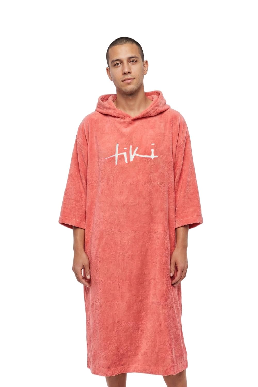 Tiki Adult Hooded Towel Changing Robe, Cotton Towelling Surf Poncho for Beach, Swimming, Surfing and Outdoor Changing