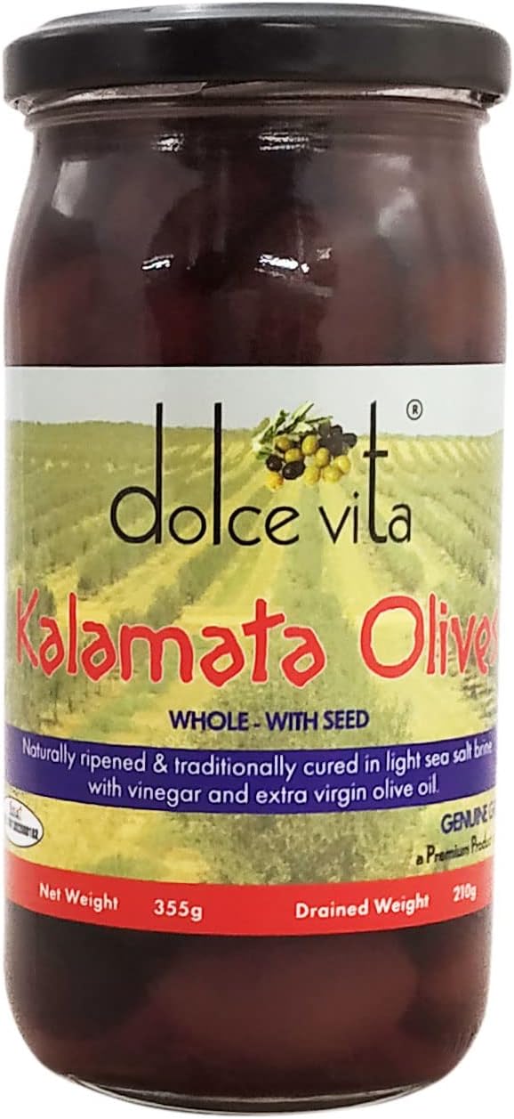 Dolce Vita Pitted Kalamata Olives in Brine, 200g