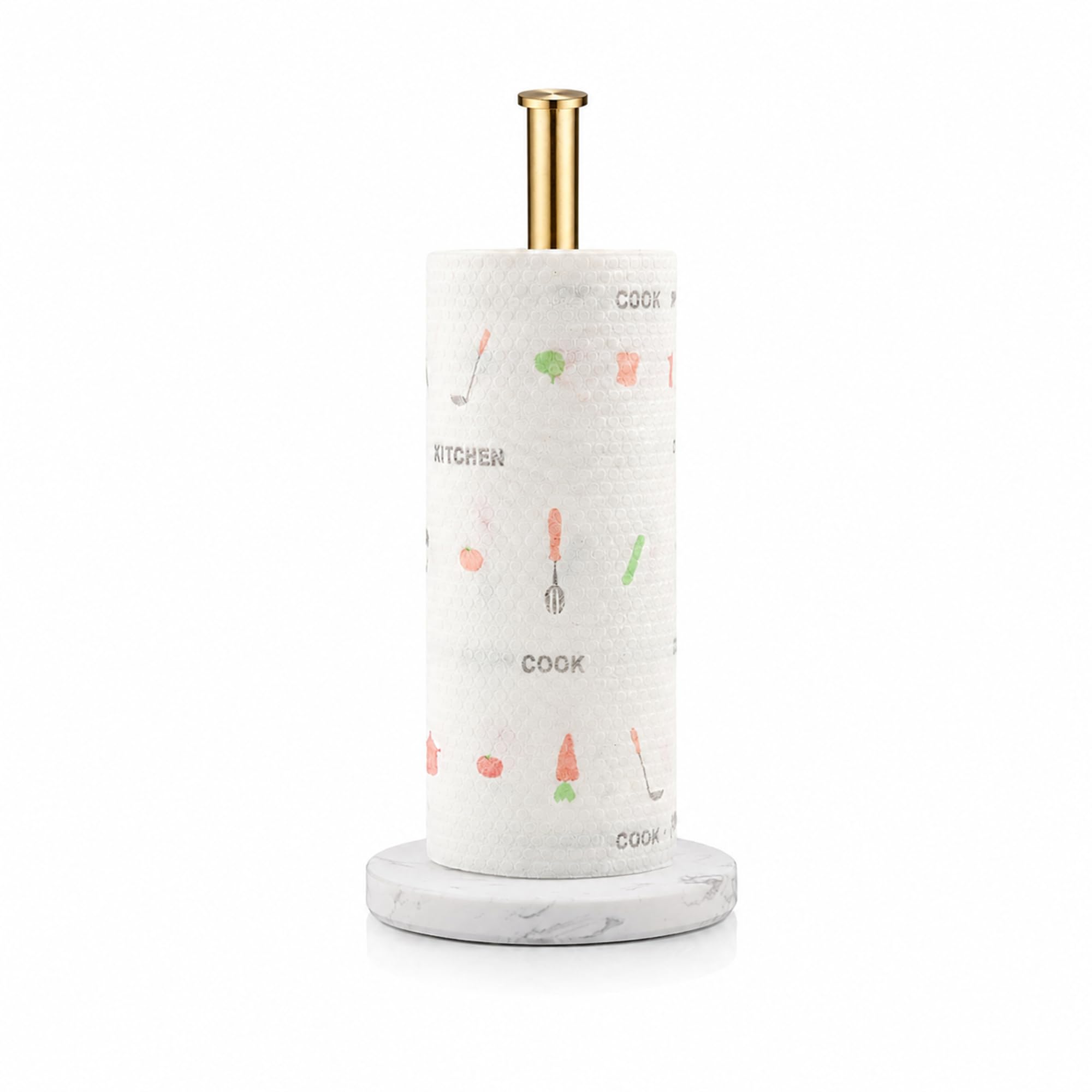 iMate Marble Base Kitchen Roll Holder, Stainless Steel