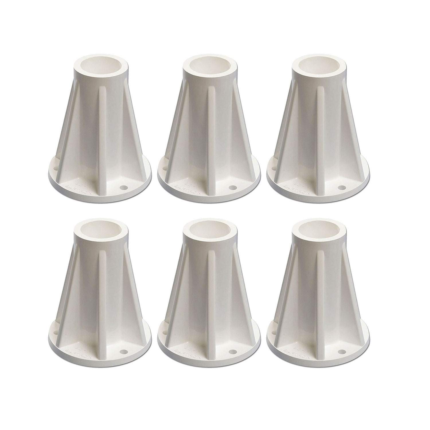 Saftron Polymer Pool Handrails and Ladders Surface Mounting Base, White (6 Pack)-image-49