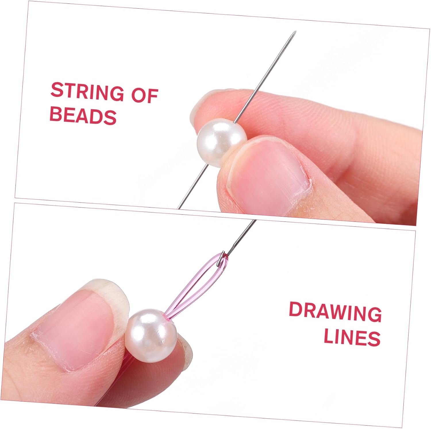 OHPHCALL 10pcs DIY Beading Needles Bead Threader for Stringing Beads Bracelets and Jewelry