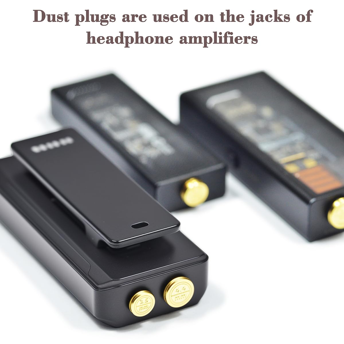 Bouchons anti-poussière jack audio 4,4 mm 3,5 mm, double anneau d'étanchéité en silicone, compatible avec les lecteurs MP3 MP4 dotés de ports de 3,5 mm/4,4 mm, amplificateur DAC, amplificateur de
