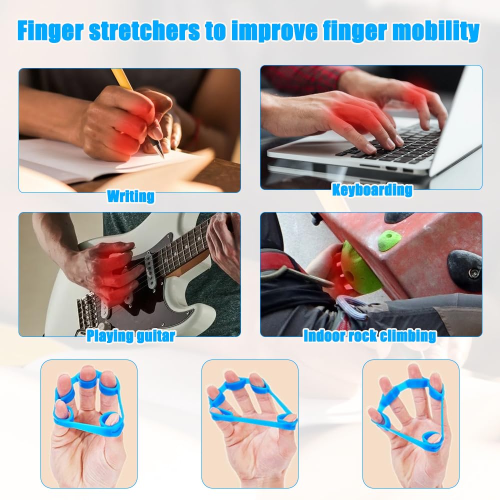 Fingertrainer Handtrainer Ball Set, 11 Stück Handtrainer Fingertrainer Ball Weich mit 3 Stärken für Hände Therapie, Arthrose Training, Griffstärkung,Lindert Stress,Angstlinderung