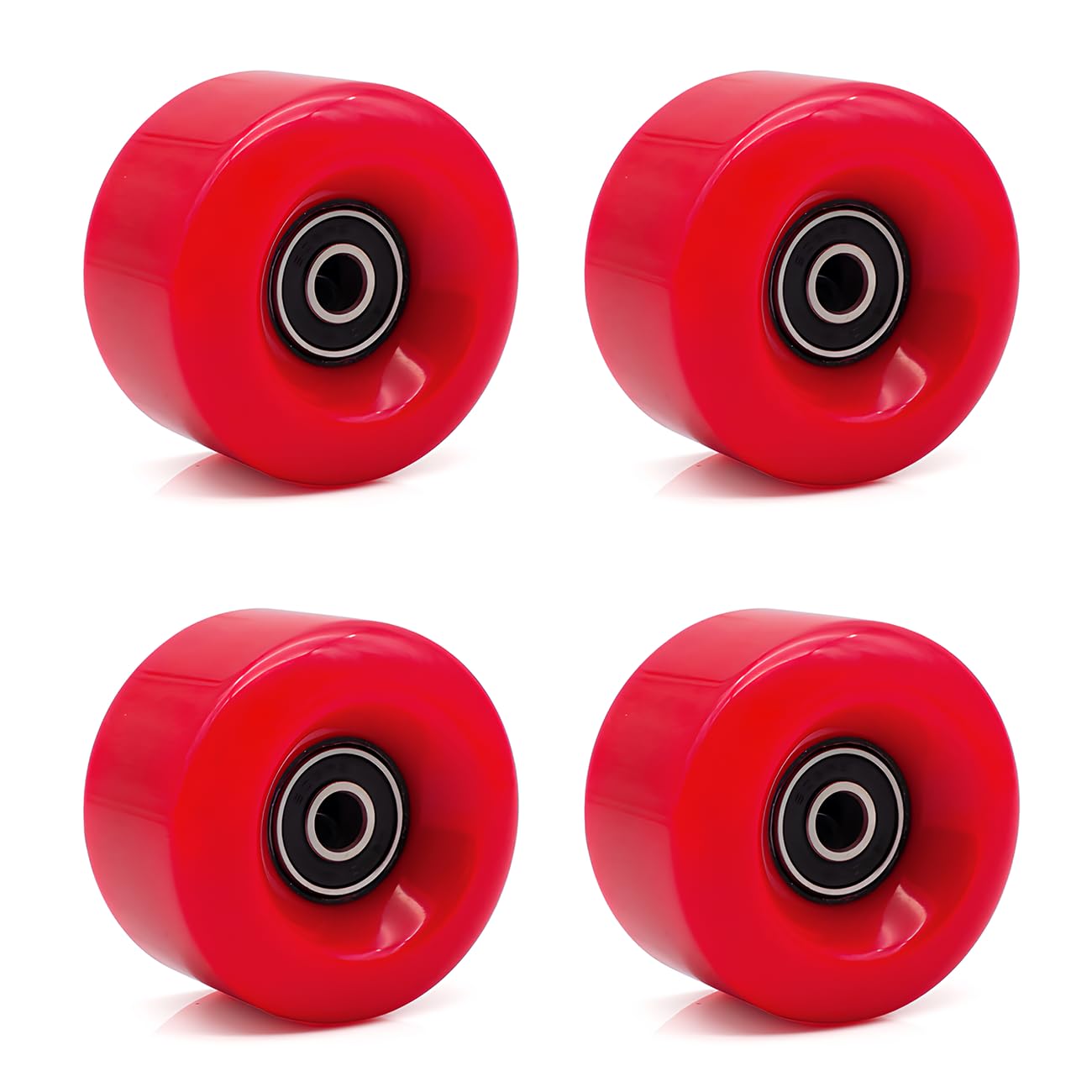 Lot 8 Roues Rechange pour Patins à roulettes d'intérieur 82A 58 mm x 32 mm PU résistant à l'usure, Accessoires pour Patins à roulettes à Double rangée