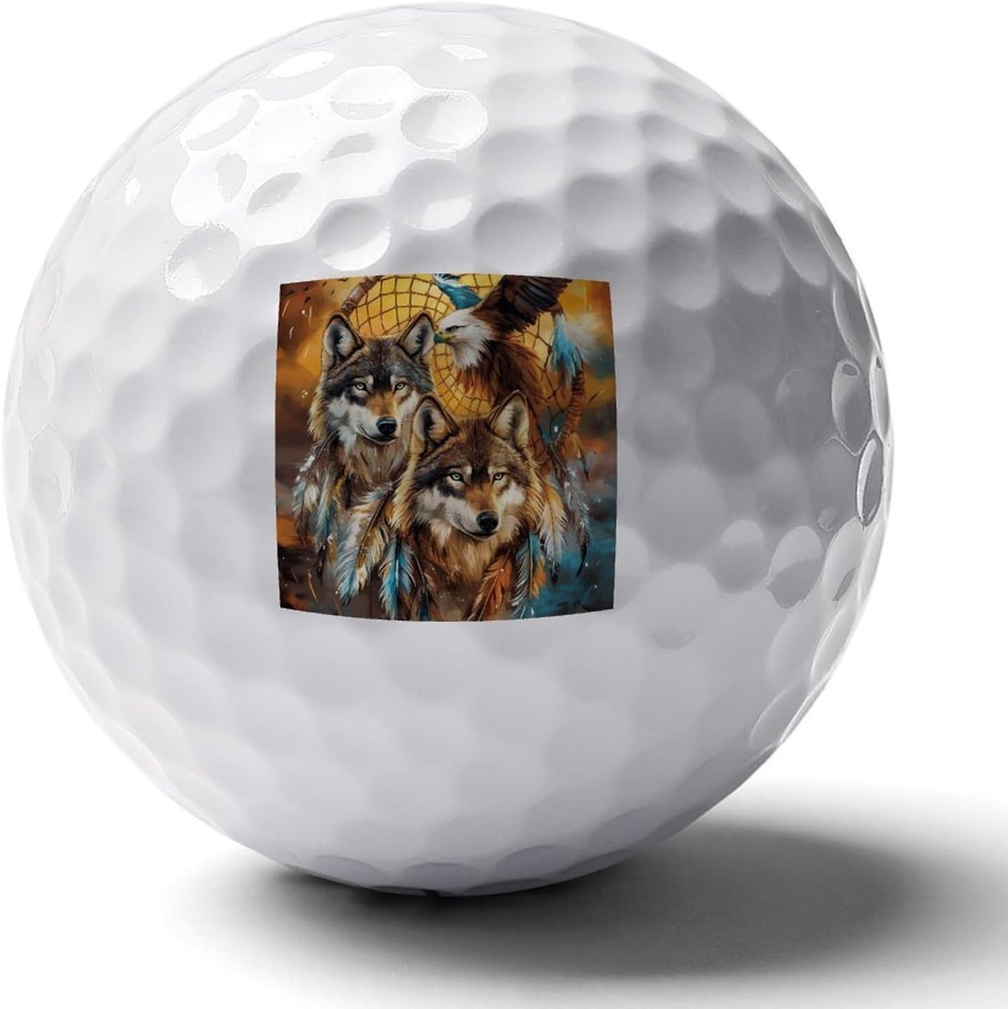 Dreamcatcher1 Wolf Eagle1 Funny Practice Golf Balls Limited Flight Training Ball for Backyard Indoor Outdoor