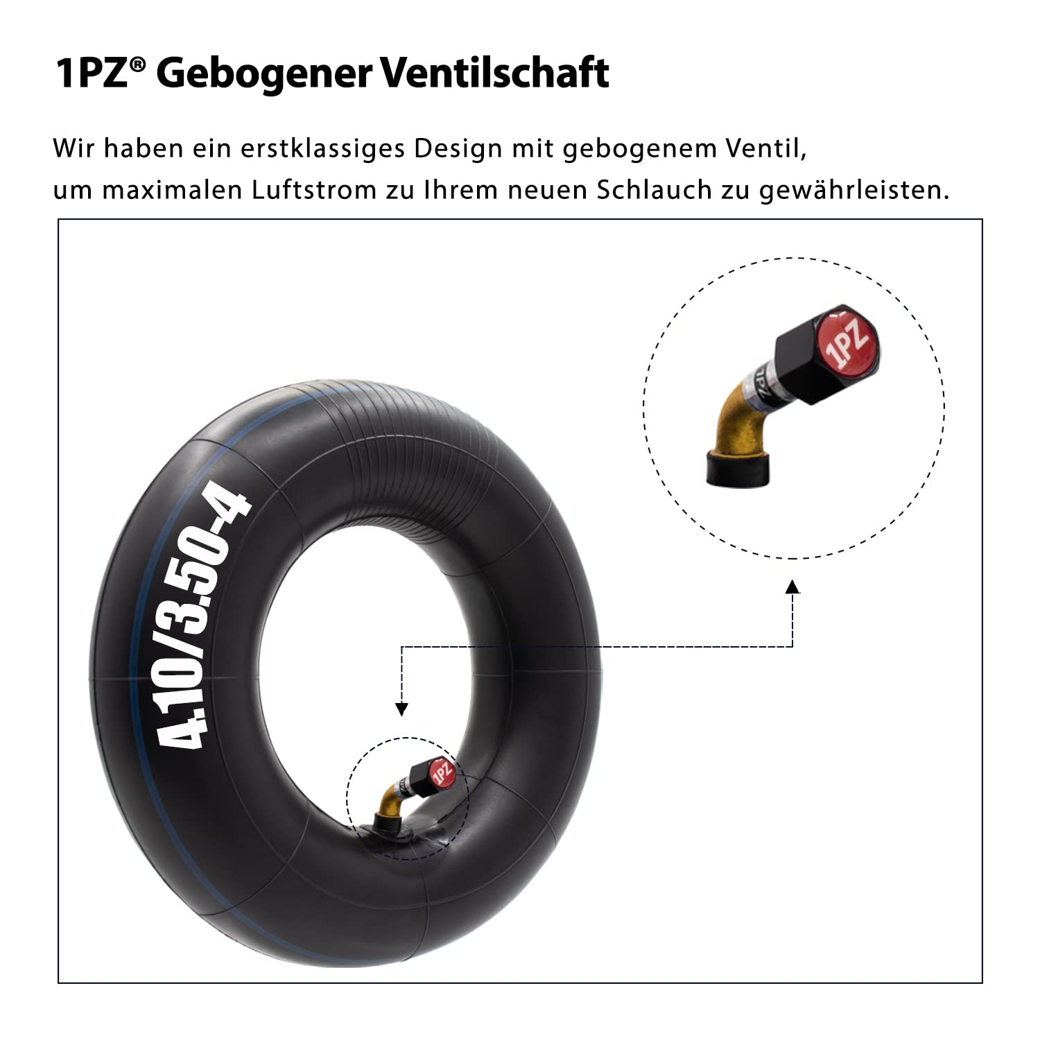 Prämie 4.10/3.50-4 Schlauch für Schubkarren, 4.10-4/3.50-4 Reifen Schlauch mit TR-13 geradem Ventil für Schubkarren, Handwagen, Rasenmäher, Sackkarrenrad Garten Wagen und mehr (2 Stück Prämie 4.10/3.50-4 Schlauch für Schubkarren, 4.10-4/3.50-4 Reifen Schlauch mit TR-13 geradem Ventil für Schubkarren, Handwagen, Rasenmäher, Sackkarrenrad Garten Wagen und mehr (2 Stück