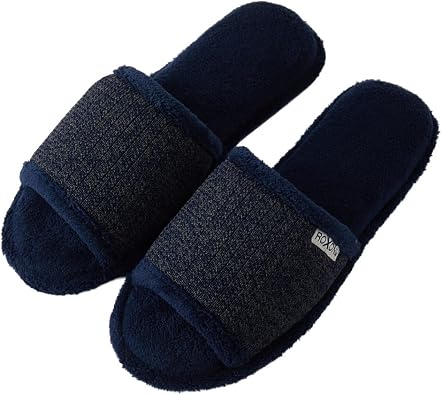 Roxoni Womens Plush Open Toe House Slippers Soft Memory Foam Indoor Slides with Non-Slip Sole, Cozy Breathable Open Back Design 3 Colors