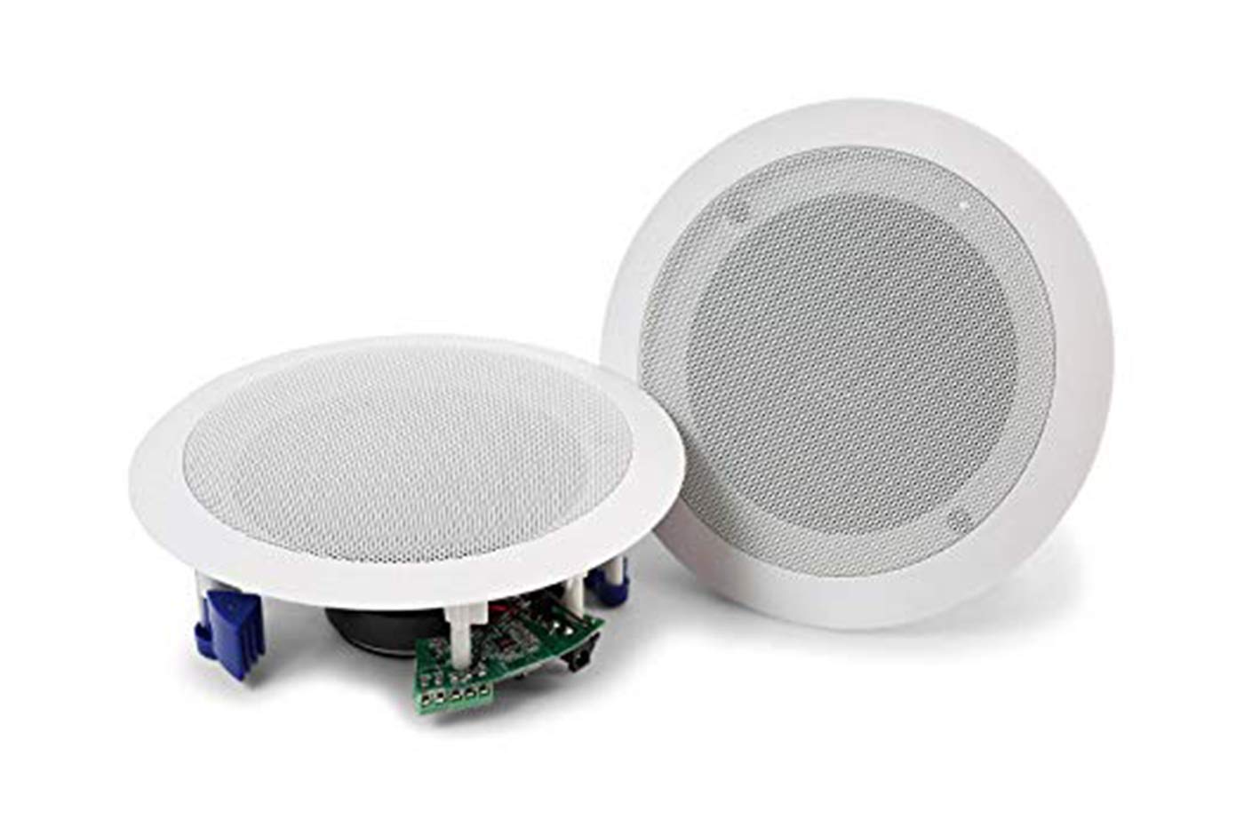 topolenashop Coppia Casse da Soffitto da Incasso 20W con Bluetooth – 2 Altoparlanti Audio 2 Vie per Casa e Ufficio, Woofer 5", Sistema con 1 Cassa Bluetooth e 1 Cassa Passiva | Bianco
