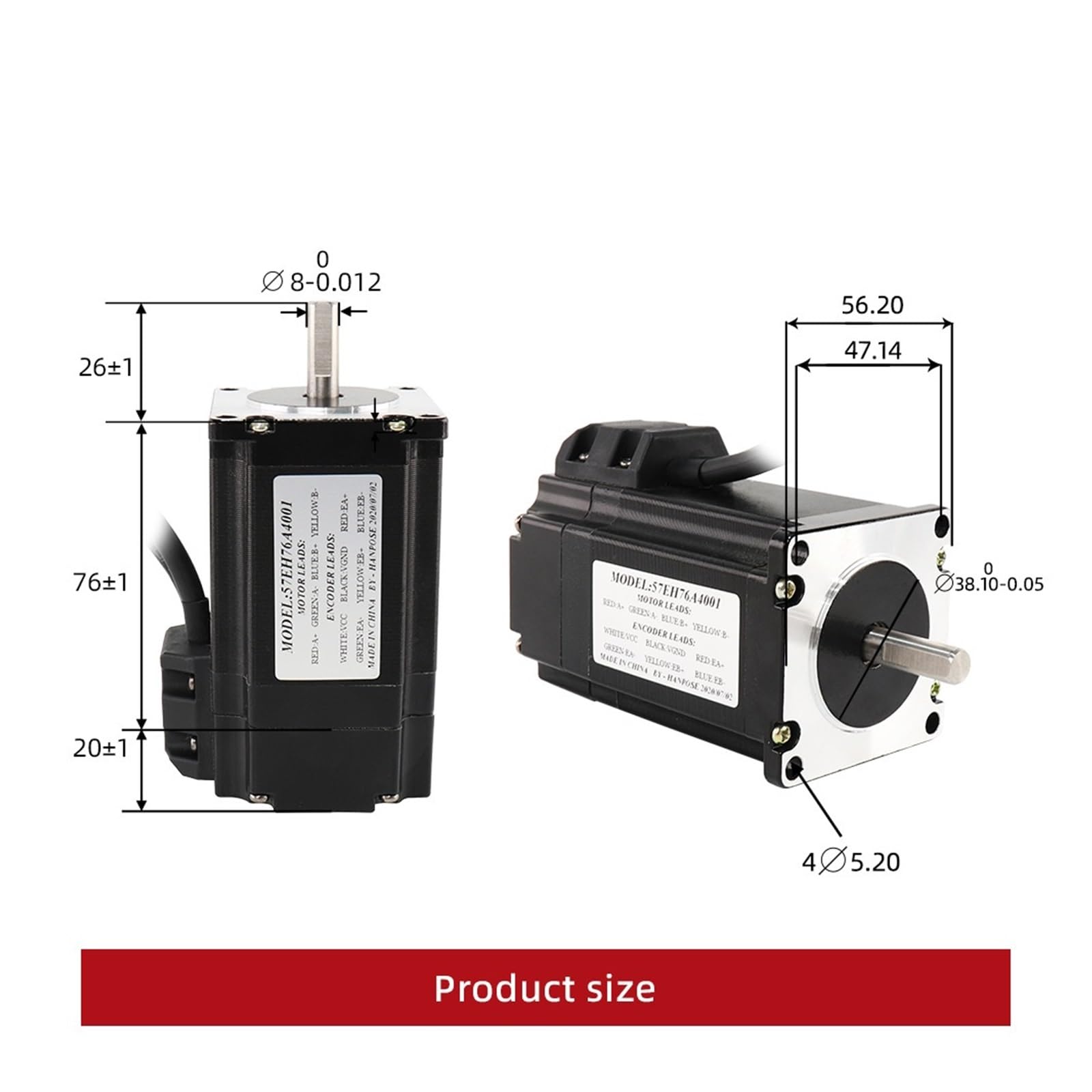 Schrittmotor-Treiber Hybrid-Schritt-Servomotor NEMA 23 4A 2,2 Nm Schrittmotor 57EH76A4001 + CL57 Closed-Loop-Servotreiber-CNC-Controller-Kit(57EH76-CL57 sets)