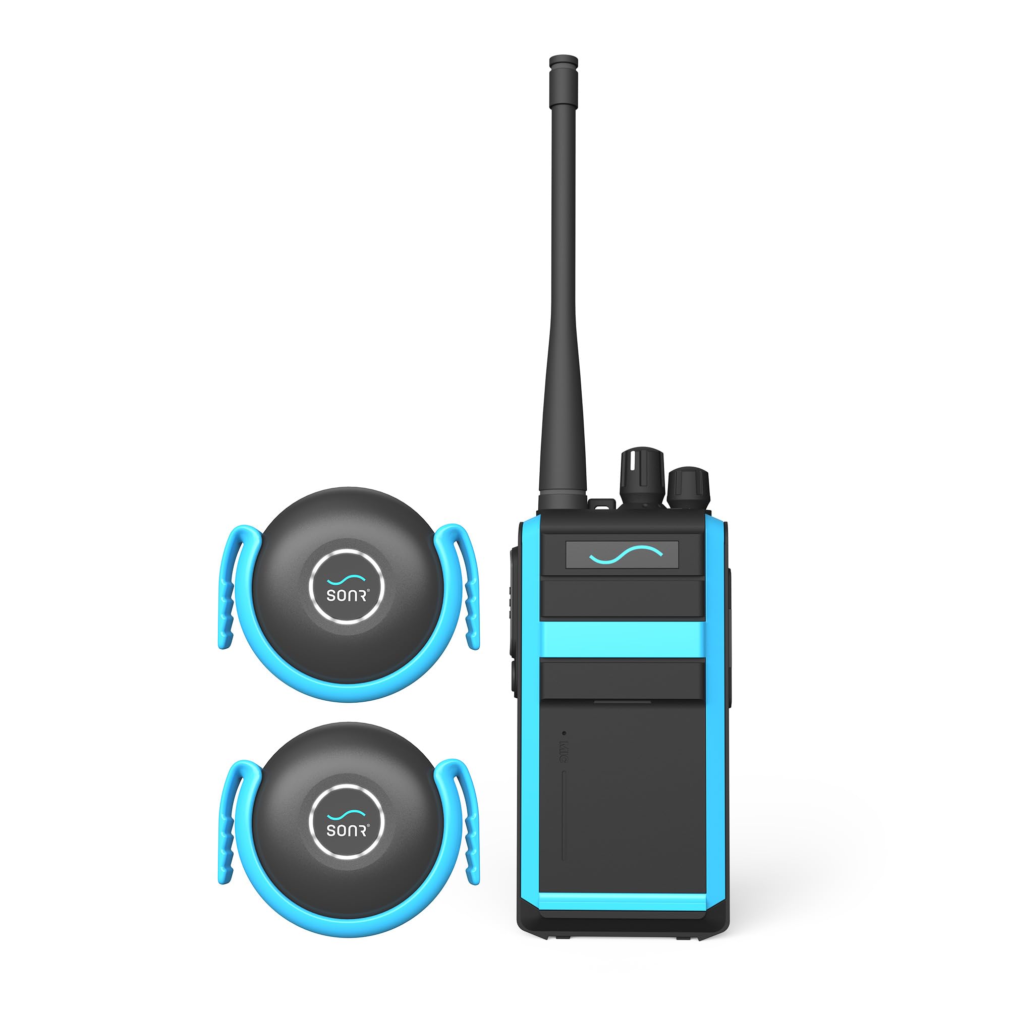 Photo 1 of SONR Dual Receiver Pack Swim Coach Communicator, Waterproof, Underwater Communicator, Swimming, Swim, Coach Gifts, Bone Conduction, Real-time Coaching, Headphones, Metronome (Black)