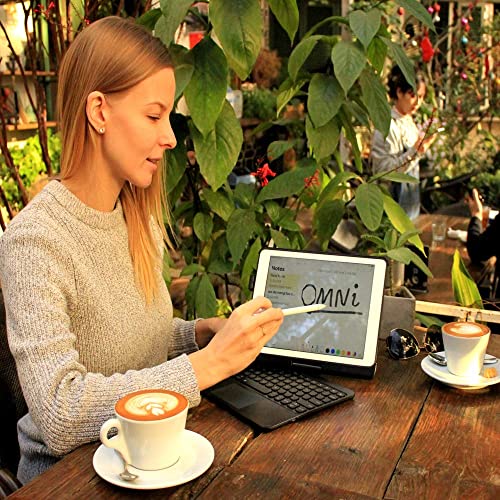 INI iPad Keyboard Case for iPad 2018 (6th Gen) - iPad 2017 (5th Gen) - iPad Pro 9.7 - iPad Air 2&1-360 Rotatable - Wireless/BT - Backlit 7 Colors - iPad Case with Keyboard for iPad OS (9.7, Black)