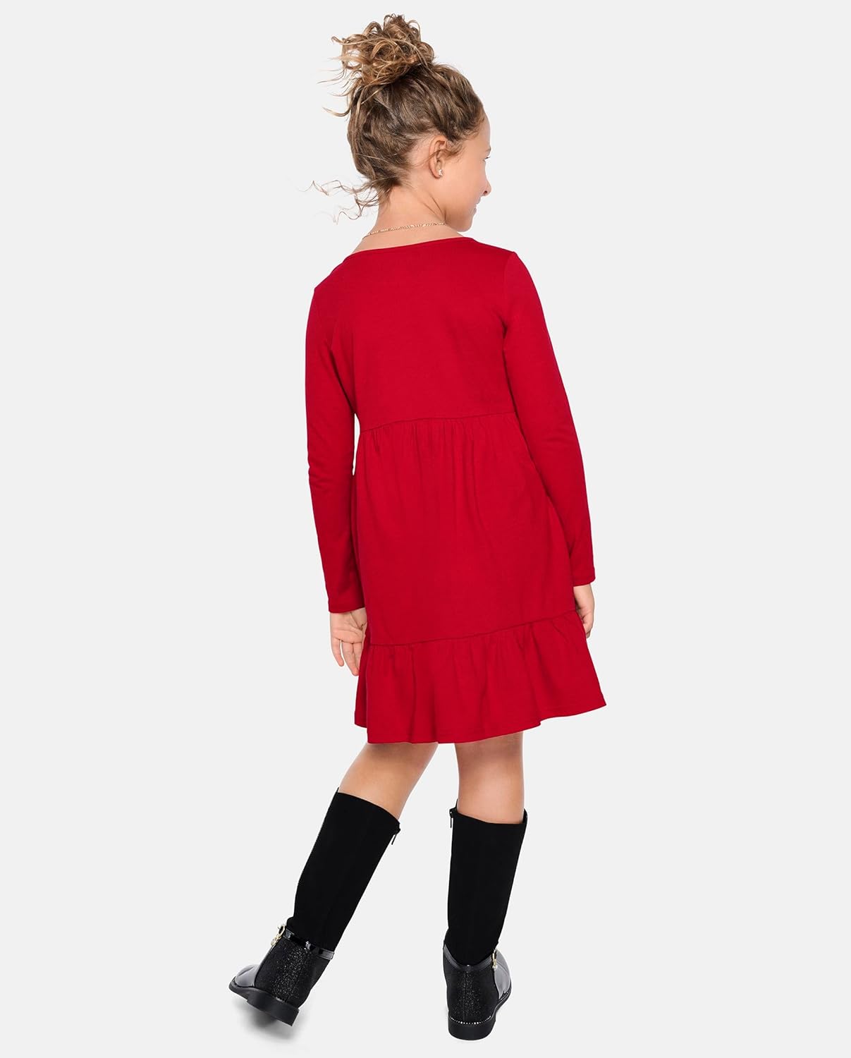 The Children's Place Girls Printed Skater Dress, Long Sleeve - Image 2