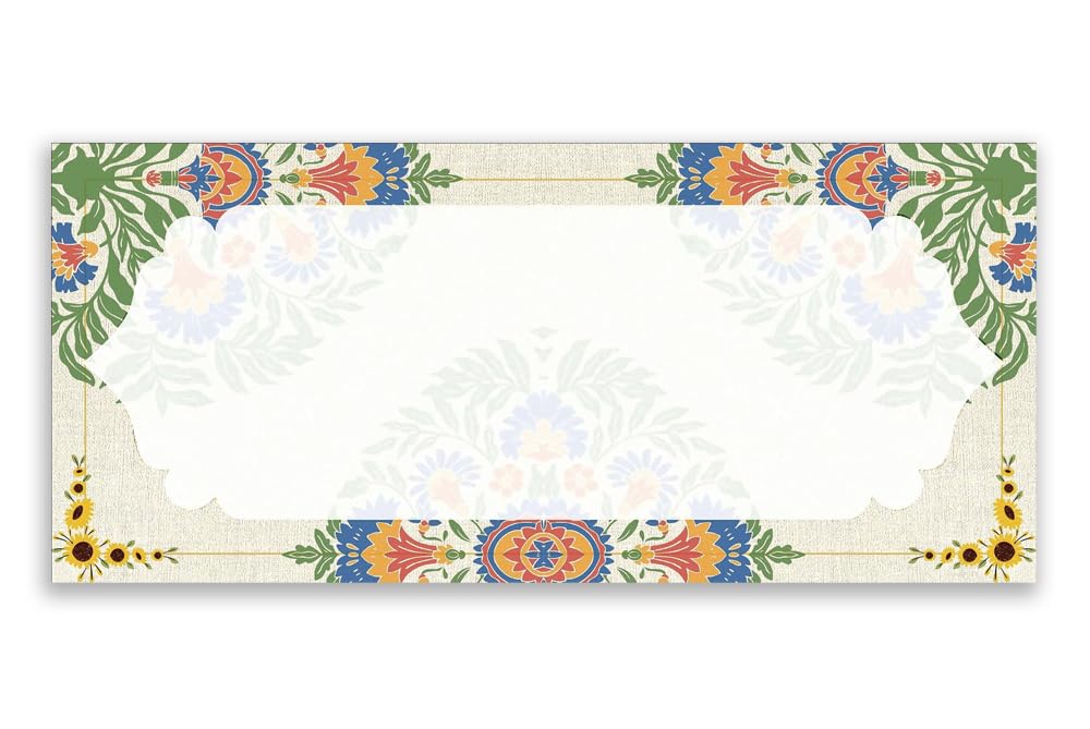 Mehta Envelope Mfg Co. Shagun Lifafa/Money Gift Envelope Digital Print in Pearl Finish 200 GSM Thick Paper Size : 18.41 x 8.25 cm (7.25 x 3.25 Inches) Pack of 10 SKU ME-01072