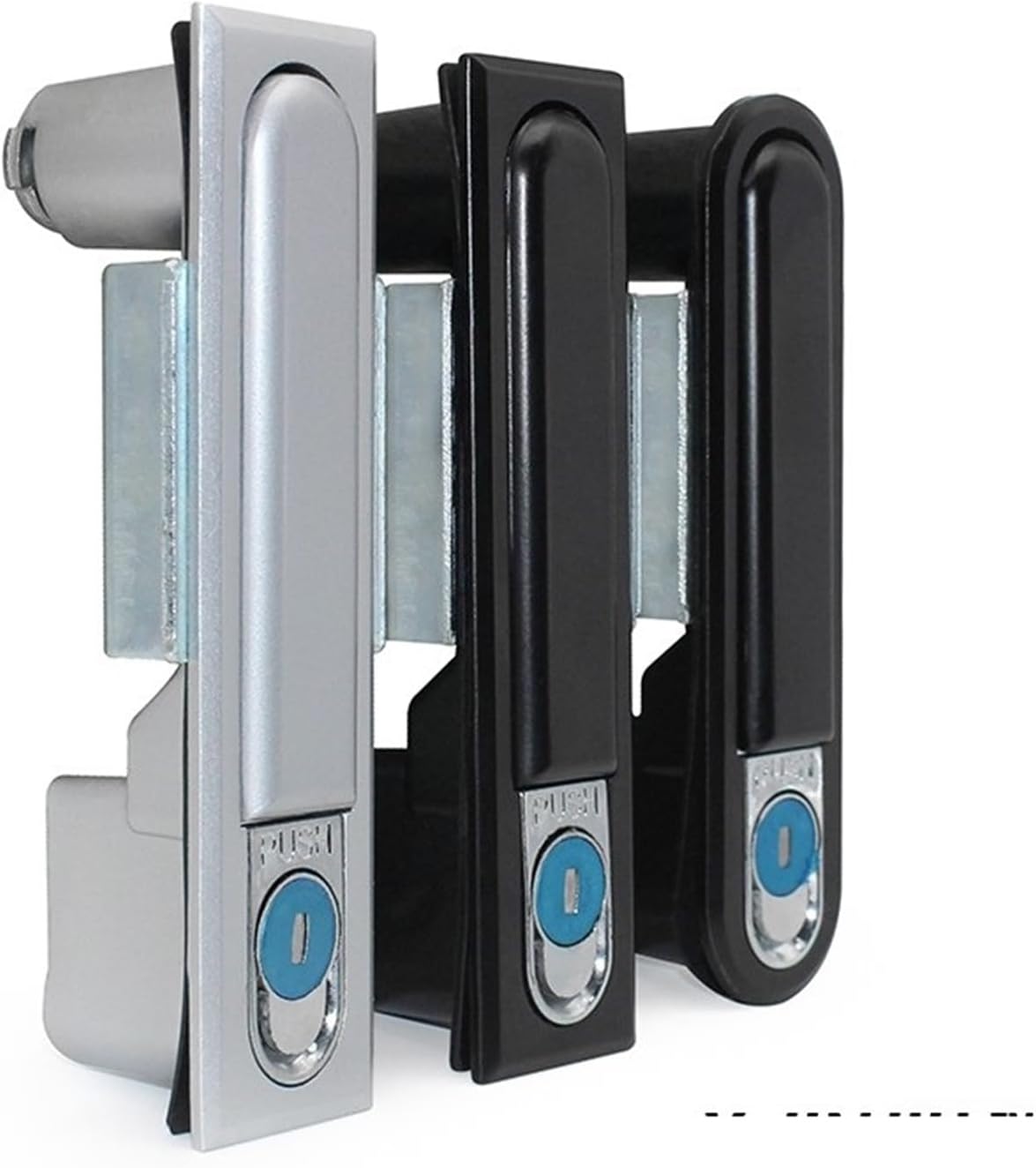 Electric Cabinet Plane Lock Switch Electric Appliance Control Cabinet Locks Toolbox Button Bounce Handle Locks 1Pcs(-818-1Y)