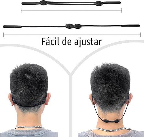 Miniatura 6 de Correa deportiva para lentes de sol, 3 piezas, soporte para correa de lentes para niños, mujeres y hombres, cadena ajustable para lentes de sol,
