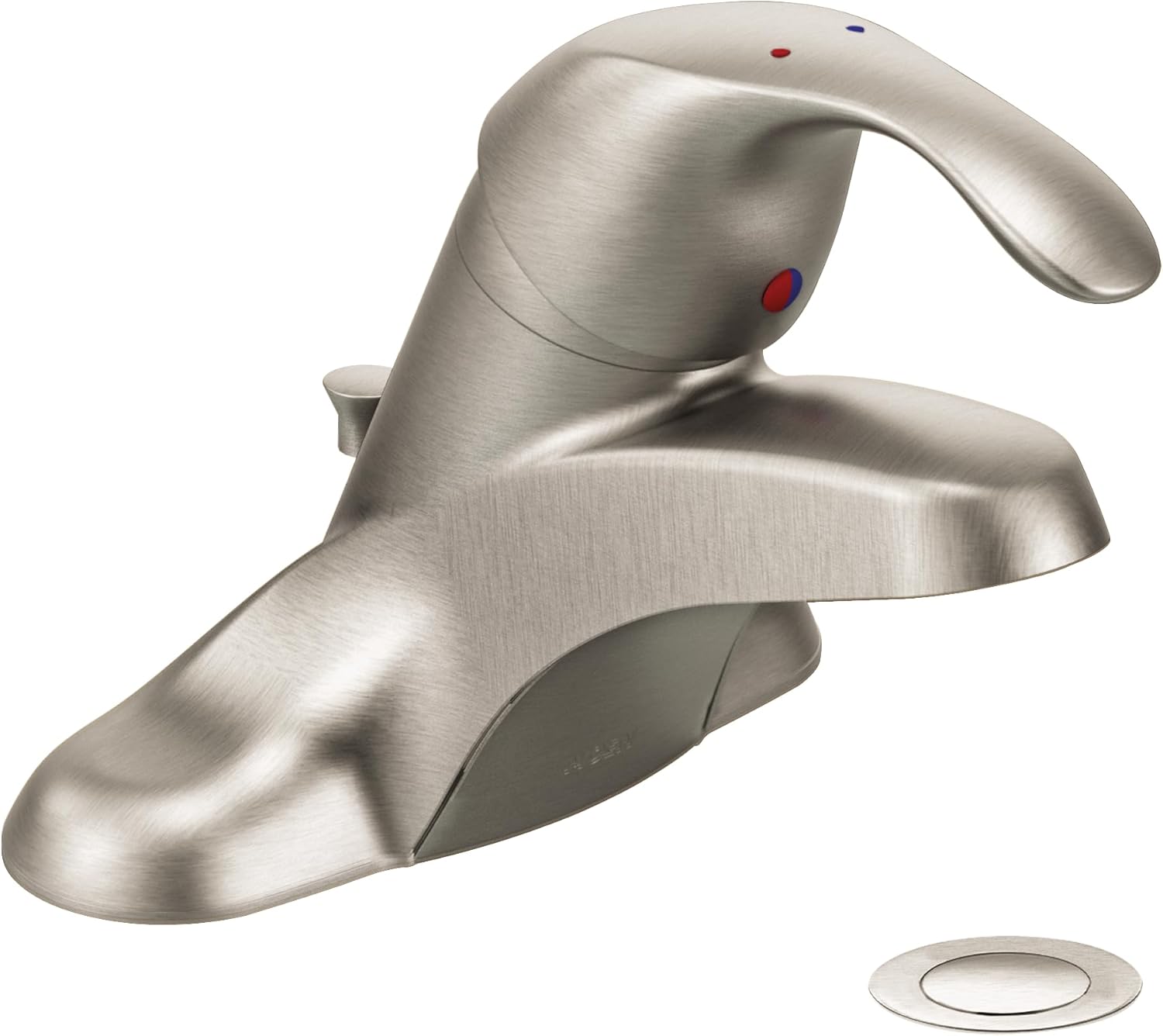 Moen 8437CBN Commercial M-Bition 4-Inch Centerser Bathroom Faucet with Drain 3-Inch Lever Handle, 1.5-gpm, Classic Brushed Nickel