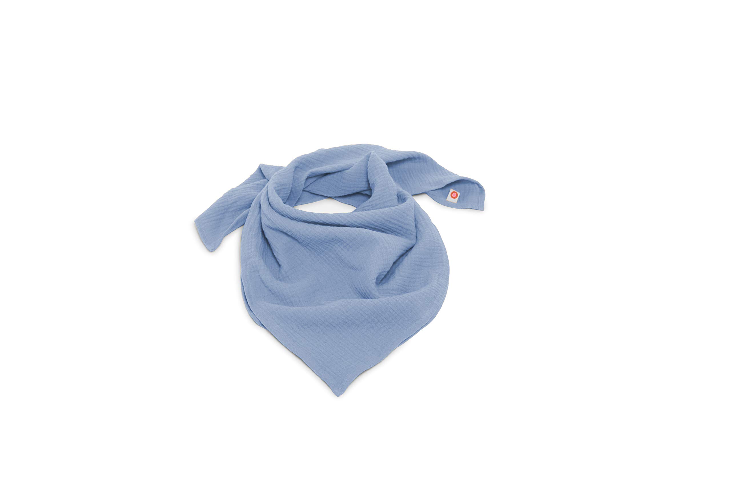 nanito Schal Halstuch Babyhalstuch Kinder Kinderhalstuch Spucktuch Musselin Tuch 100% Bio Baumwolle 75 x 75 cm (skyblue)