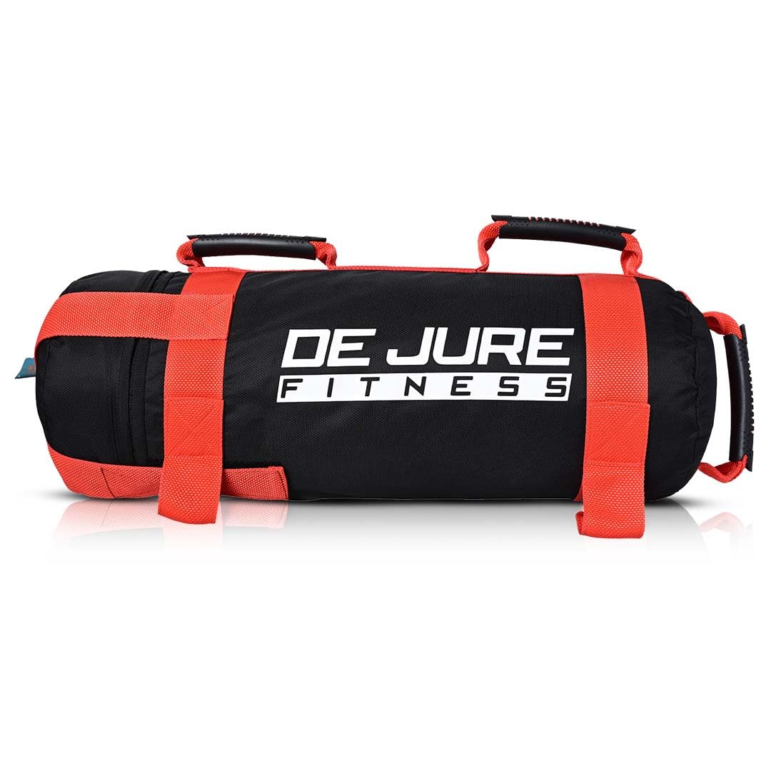 De Jure Fitness Heavy Duty Strength Bag Filled for Training, 5 Handle Positions, Cross Fit Workouts, Fitness – Home Gym Exercise Sand Bag Training Builds Strength and Muscle (5 Kg, Black)-image-43