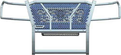 Miniatura 4 de Black Horse - Cepillo de rejilla resistente y modular negro con luz LED de una sola fila, compatible con Nissan Frontier-RU-NIFR22-B-K2 2022-2024