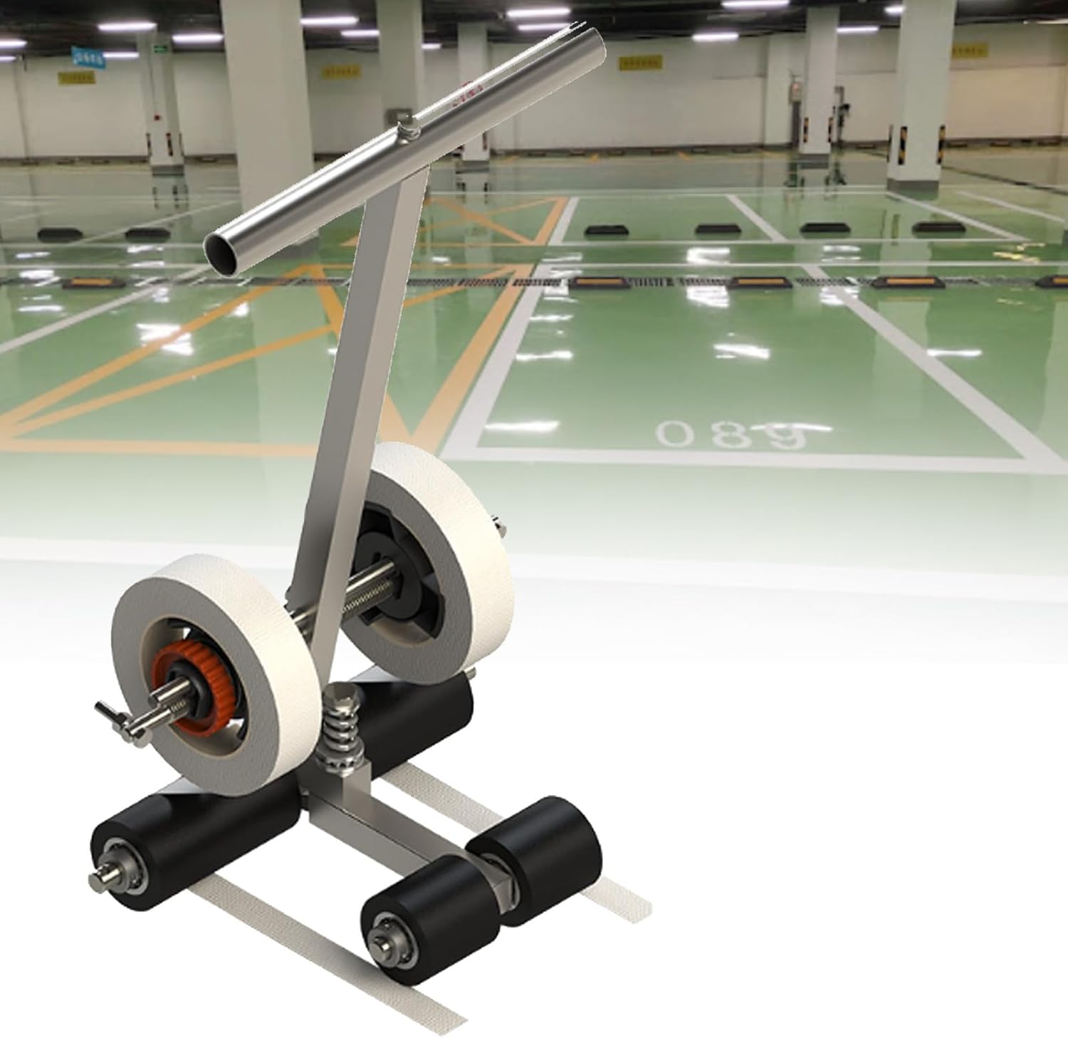Floor Tape Applicator Court Line Machine, Badminton Paint Applicator, for Floor, Tiles, Concrete, Asphalt,a (A)