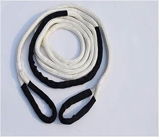Cuerda de cabrestante, Blanca 3/4" * 20 pies Kinetic cuerda Camión SUV cuerda de remolque, Cuerda de remolque de vehículos pesados,Resistencia para trabajos pesados