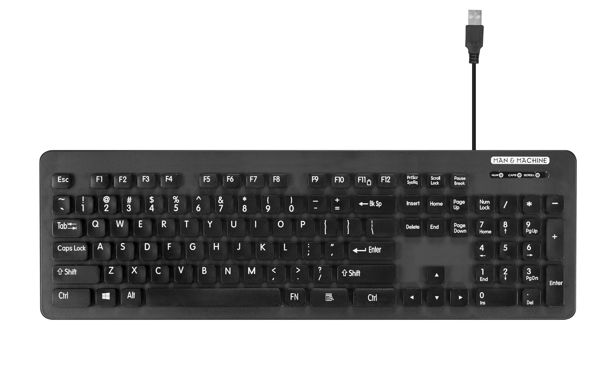 Man Machine L Cool Keyboard Washable - Black