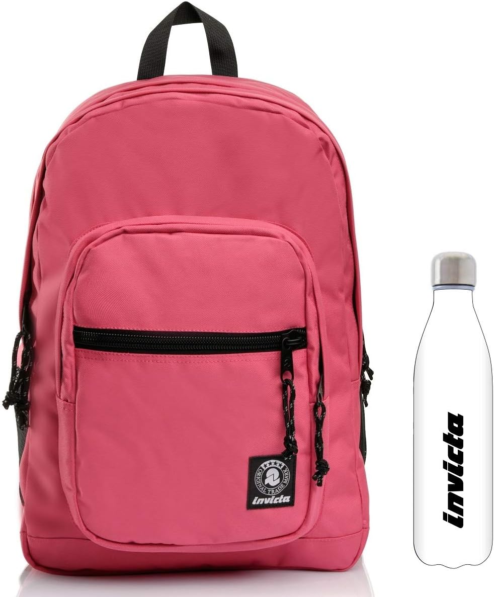 INVICTA ZAINO SCUOLA JELEK, VERDE, DOPPIO SCOMPARTO TASCA PER PC 34 LT