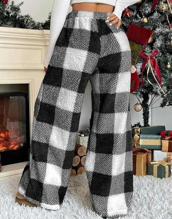 Image of Leopard Pants Women Therian Fuzzy Pajama Pants Y2k Cheetah Pants Grunge High Waisted Fluffy Pants
