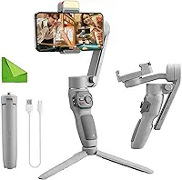 EACHSHOT Smooth Q3 3 Axis Smartphone Handheld Gimbal Estabilizador para iPhone 12 11 Pro Xs Max Xr X 8 Plus 7 6 SE Android Celular Smartphone YouTube Vlog Live Video Kit