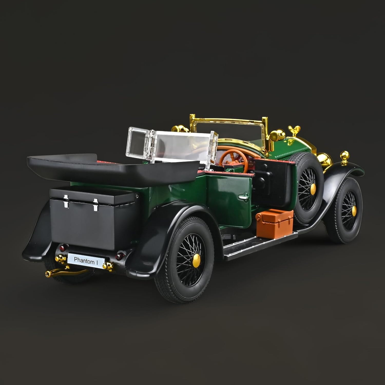 RZAPE Model Car Kits Adults and Boys 1/24 Diecast Cars Phantom Generation Vintage Car Collectibles,Die Cast Metal Pull Back Cars with Lights and Sounds,Toy Cars for Boys Age 3-12（Green）