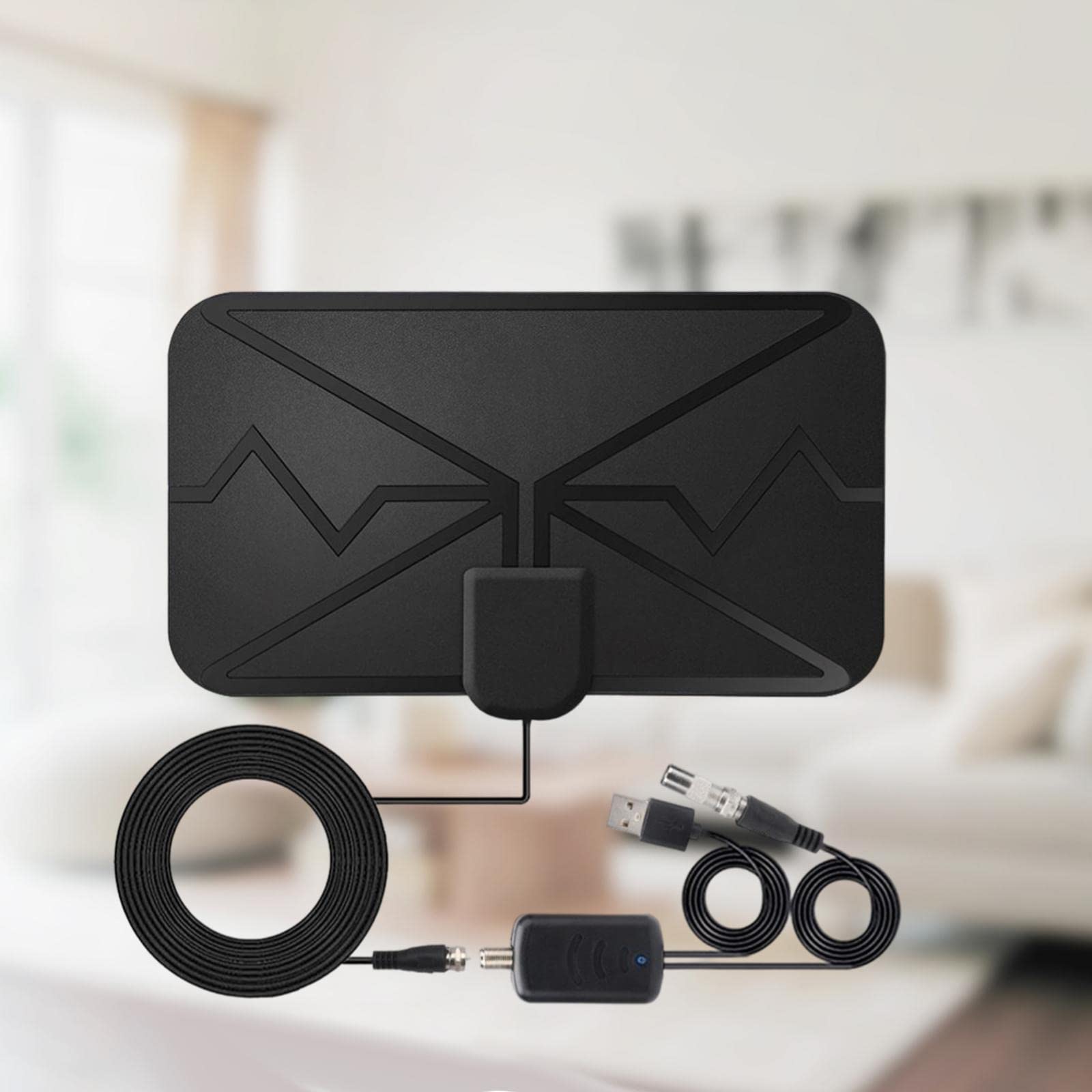 Lot de 10 antennes TV numériques d'intérieur amplifiées avec chaînes locales