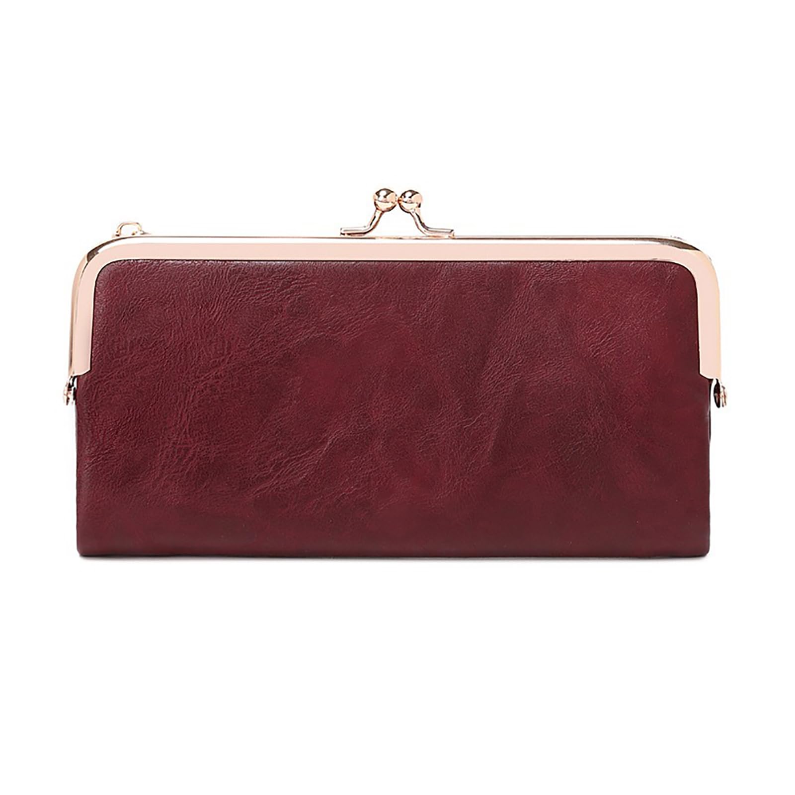 mpeak filters Vintage Women Long Wallets Bifold Ladies Purse Clutch with Kiss Lock and Zip Coin Pocket | Long, Bifold, Kiss Lock, Zip Coin Pocket