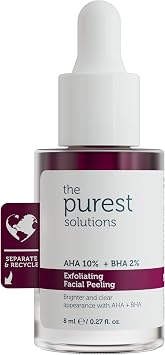 The Purest Solutions AHA & BHA Canland r c  ve Cilt Tonu E itleyici K rm z  Peeling Cilt Serumu, Seyahat Boy 8 ml