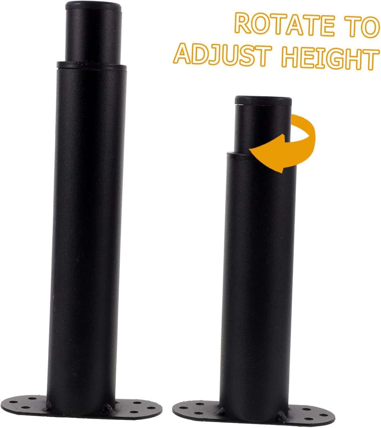 Gadpiparty 2pcs Adjustable Bed Frame Support Legs Bed Frame Legs Replacement Parts