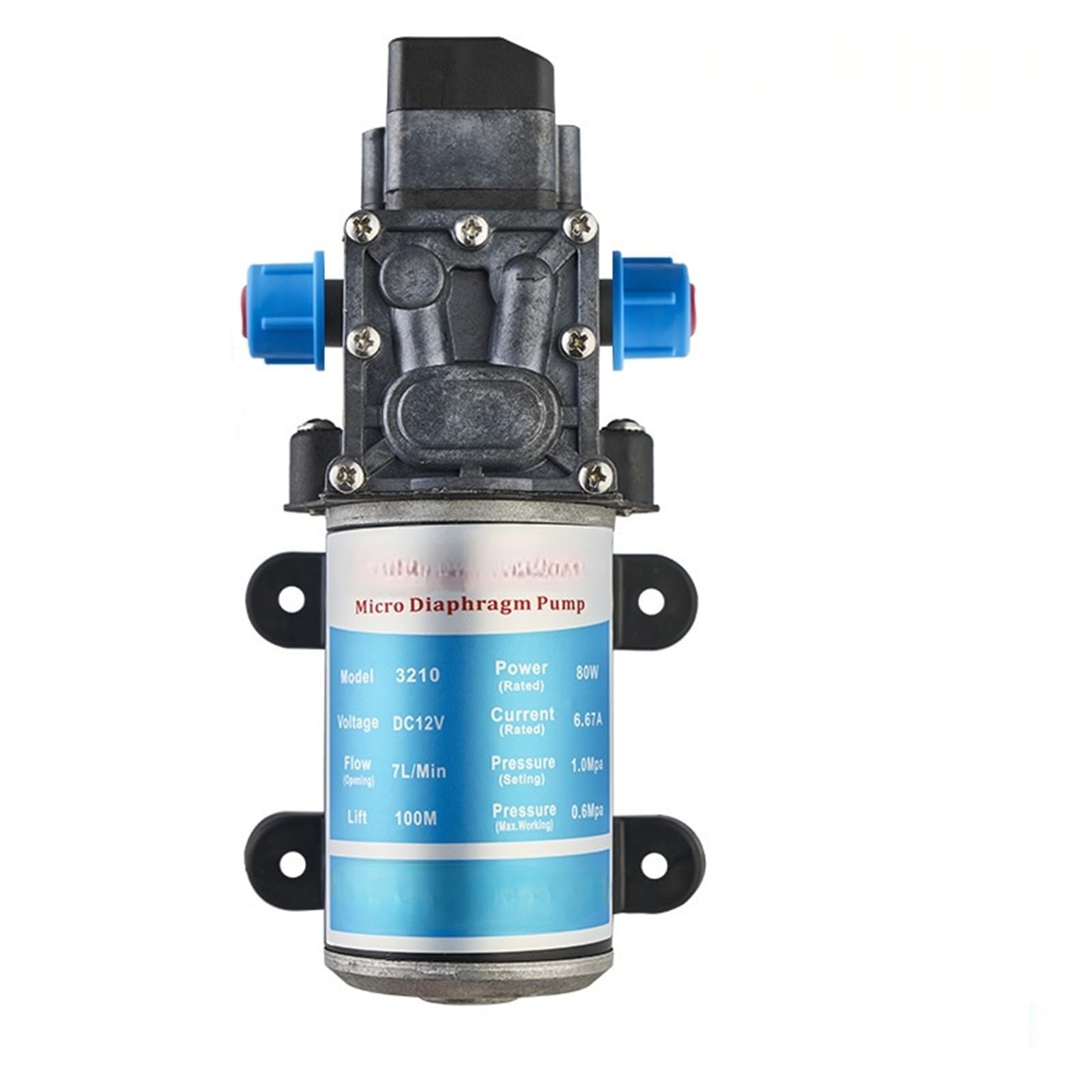 Bomba de diafragma de 80W 3210YB-12-80 con caudal de 7L/Min a DC 12V