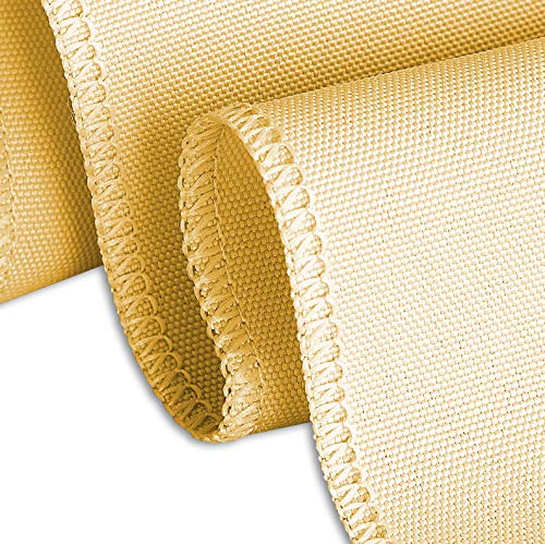 Nappe LinenTablecloth Doré 228x335 cm pour Table Rectangle Grand Format - 4