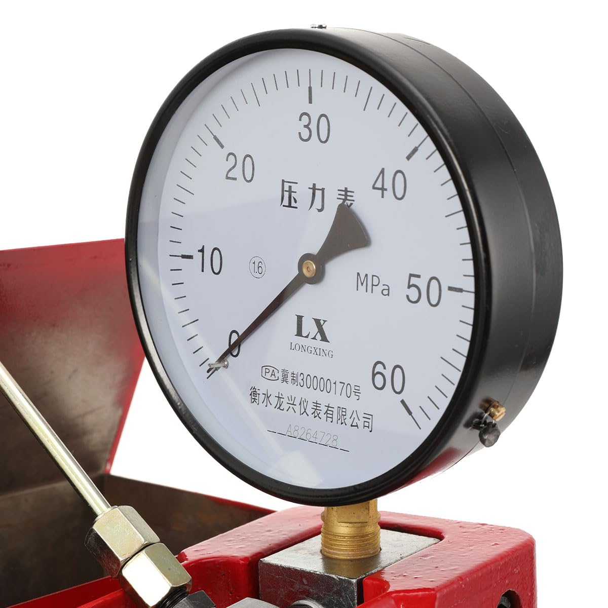 Probador Inyectores Diesel 60MPa, Comprobador Presión Inyectores Diesel, con Manómetro Acero Inoxidable, Bomba Aluminio Fundido, 4 Boquillas, Control y Calibración Ajuste de Estanquidad