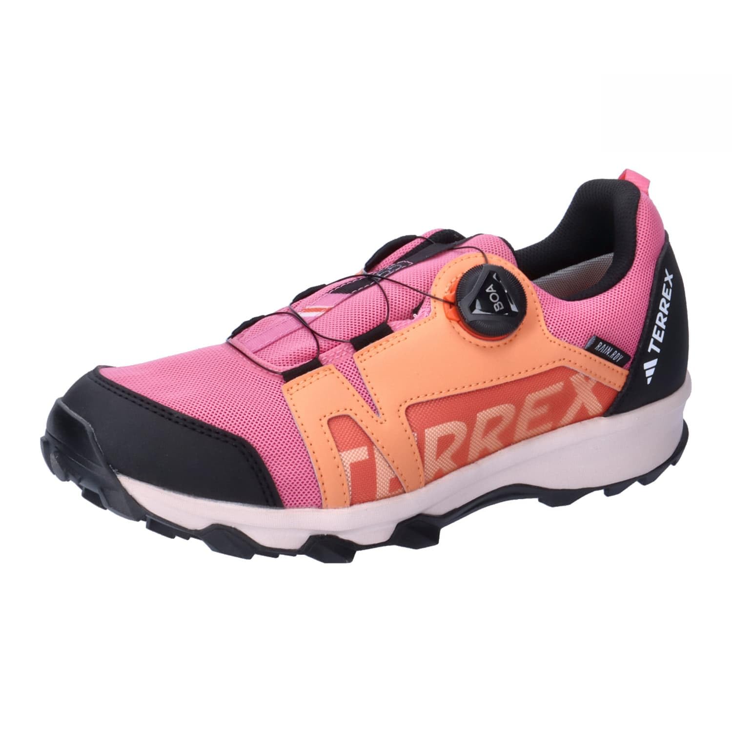 adidas Mixte Enfant Terrex Agravic BOA Rain.RDY Trail Running Shoes, Pink Fusion/Putty Mauve/Core Black, 29 EU