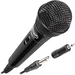 Microfone Dinâmico com Fio P10 Amplificador/Karaokê/Conferências