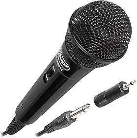 Microfone Dinâmico com Fio P10 Amplificador/Karaokê/Conferências