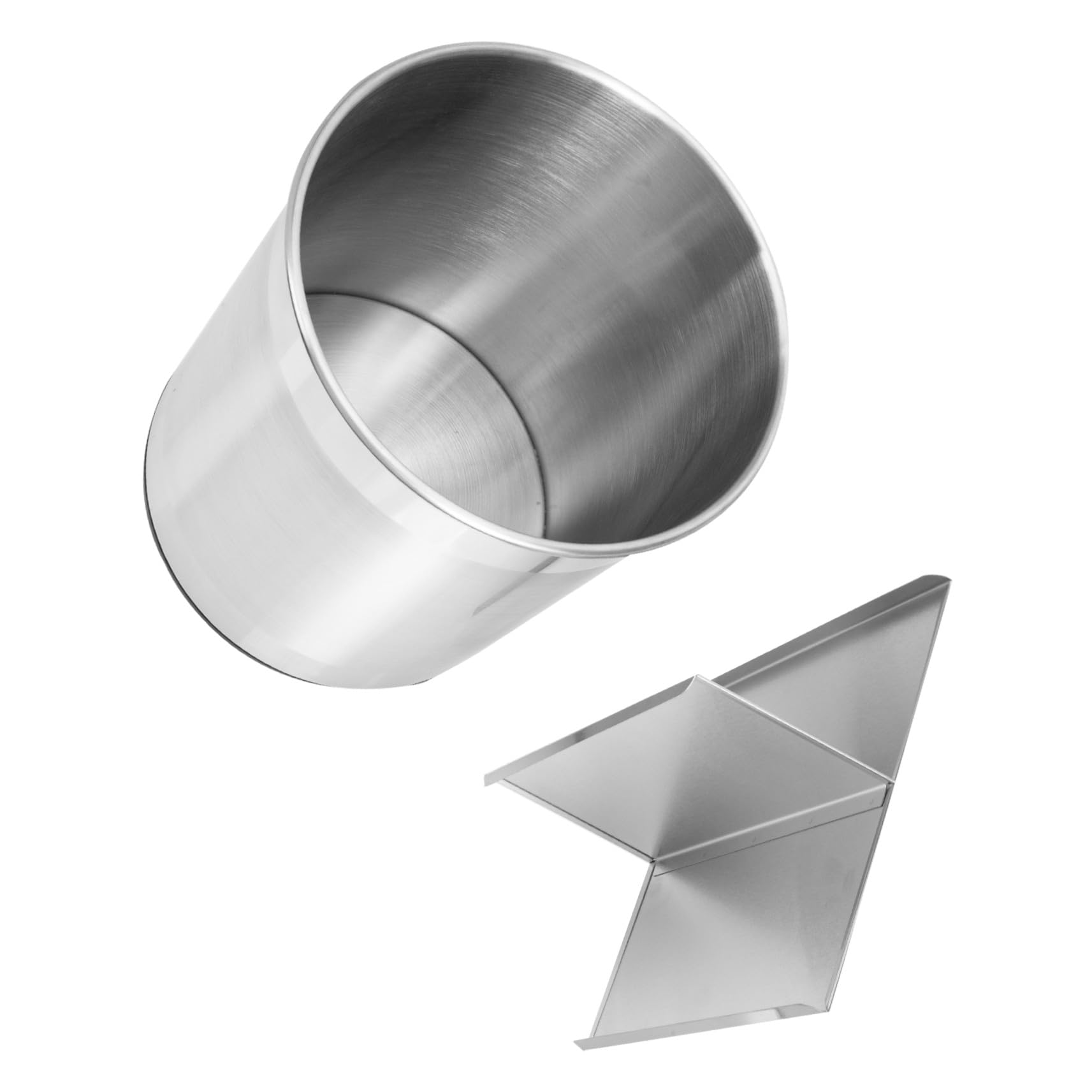 Didiseaon Porte-ustensiles Rotatif Acier Inoxydable Seau de Rangement sans Couvercle pour Cuisine et Salon Organiseur de Bureau Multifonctionnel Compact et Pratique