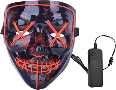 Amazon.com: ZOY - Máscara de alambre con luz LED, color rojo : Ropa,  Zapatos y Joyería