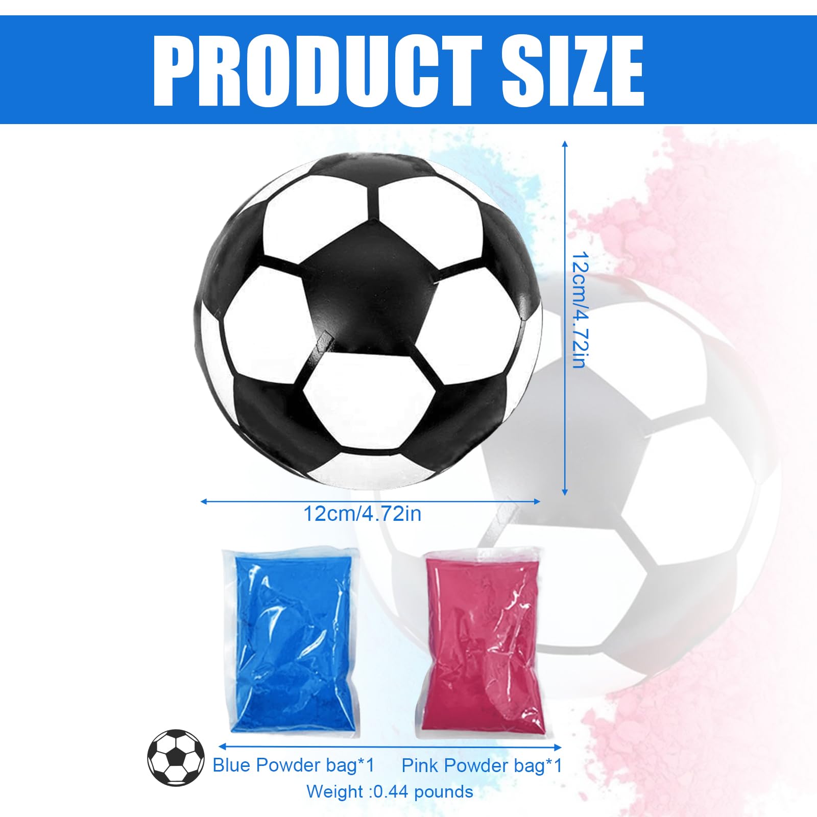 Ballon De Football Gender Reveal – Poudre Rose Ou Bleue – Révélation Sexe Bébé – Fête Prénatale Fun & Sport