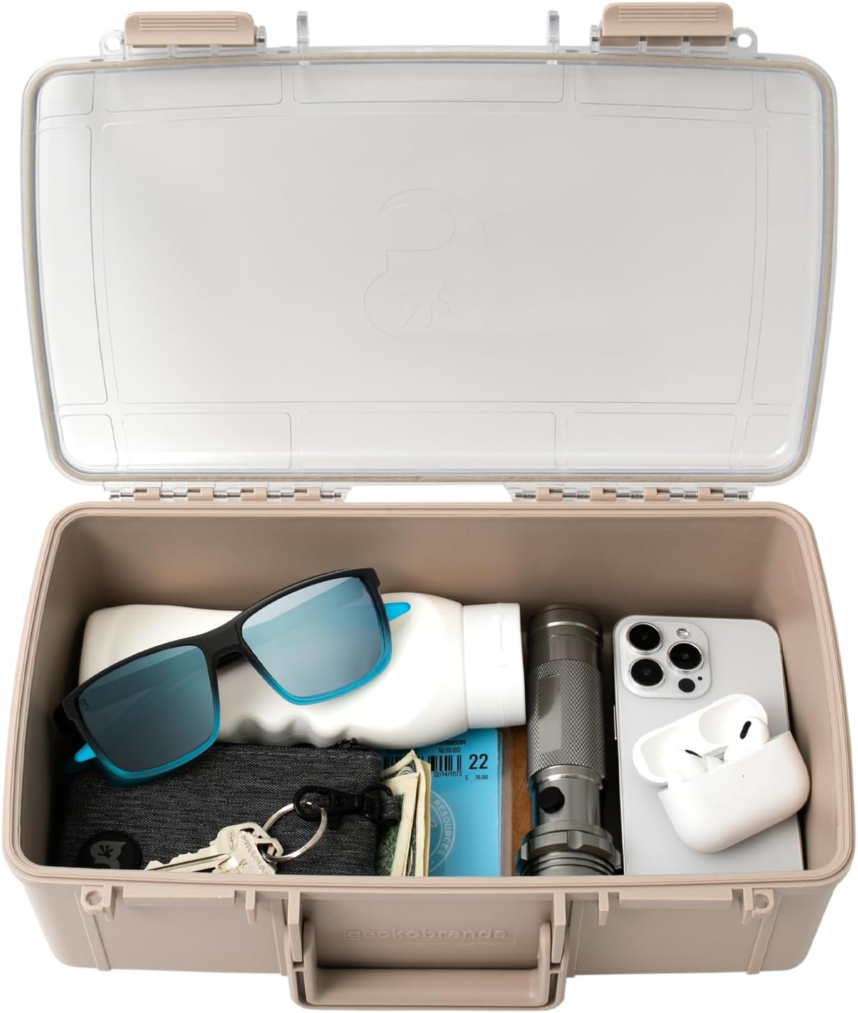 geckobrands Waterproof Dry Box with Silicone Liner – Durable, Dust-Proof, Crush-Proof Storage for Electronics and Gear