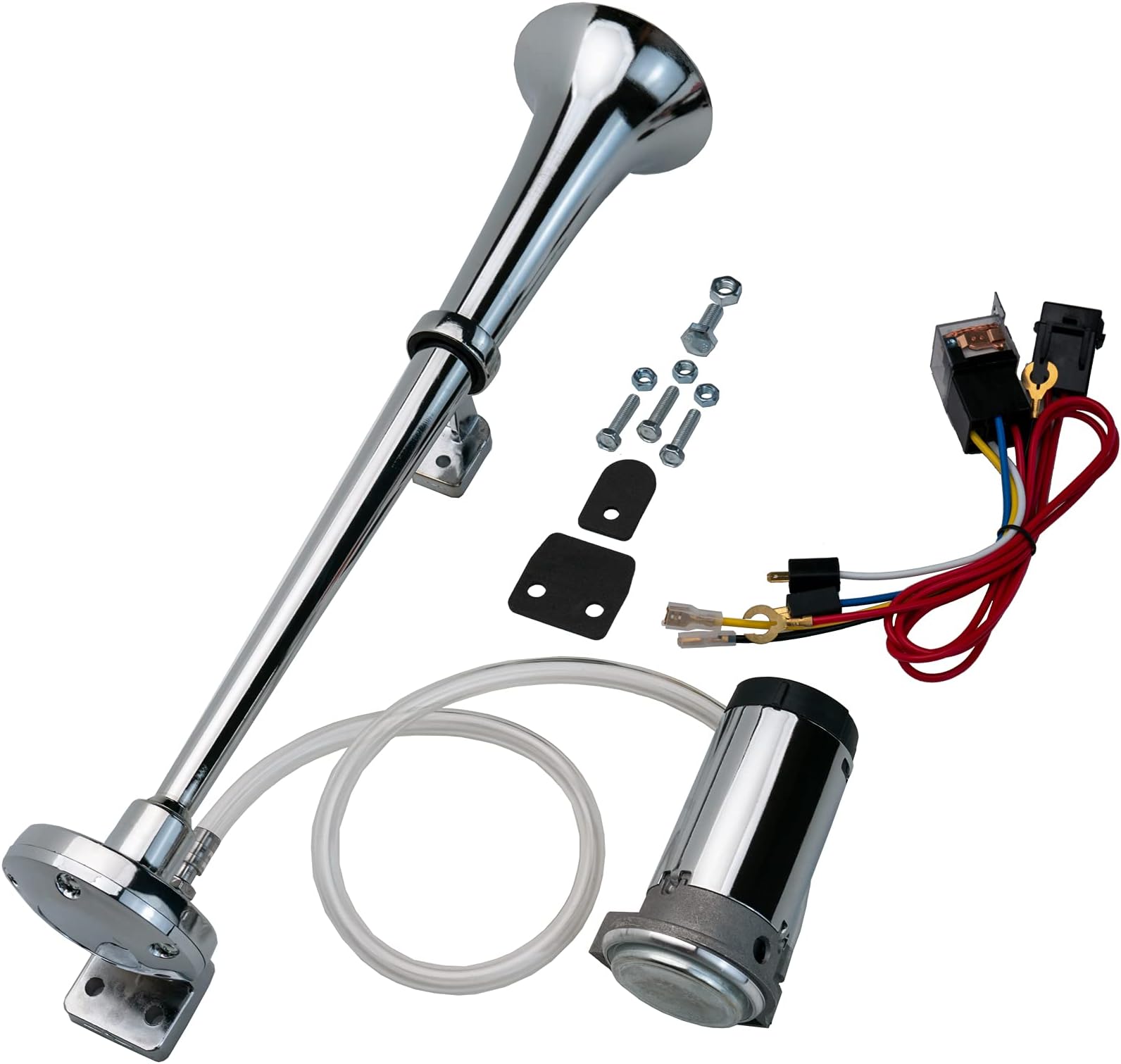 BUSIDN Marine Boat Horn Dual Trumpet Horn Stainless Steel